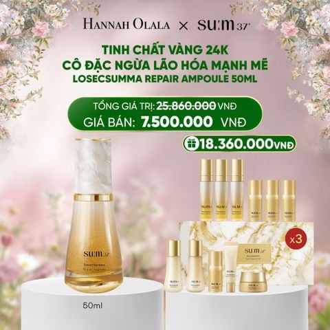  DEAL 35: TINH CHẤT VÀNG 24K CÔ ĐẶC NGỪA LÃO HÓA MẠNH MẼ SU:M37 LOSECSUMMA REPAIR AMPOULE 50ML 