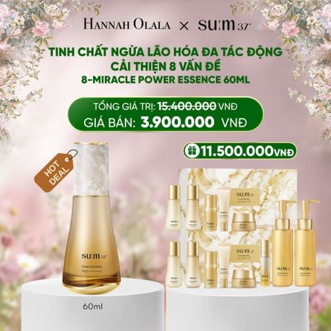  DEAL 29: HOT DEAL - TINH CHẤT NGỪA LÃO HÓA ĐA TÁC ĐỘNG CẢI THIỆN 8 VẤN ĐỀ SU:M37 8-MIRACLE POWER ESSENCE 60ML 