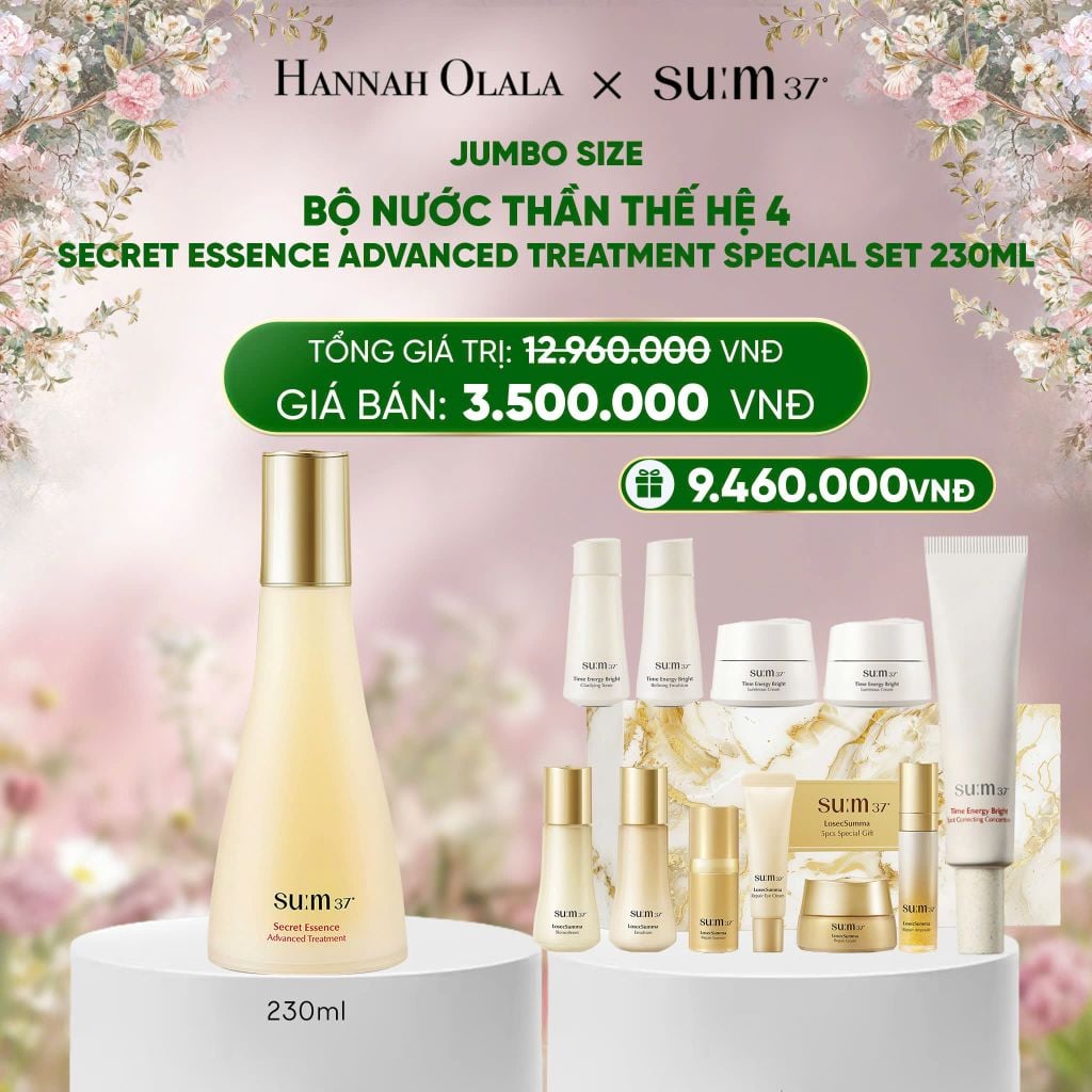  DEAL 27: JUMBO SIZE - BỘ NƯỚC THẦN THẾ HỆ 4 SU:M37 SECRET ESSENCE ADVANCED TREATMENT SPECIAL SET 230ML 