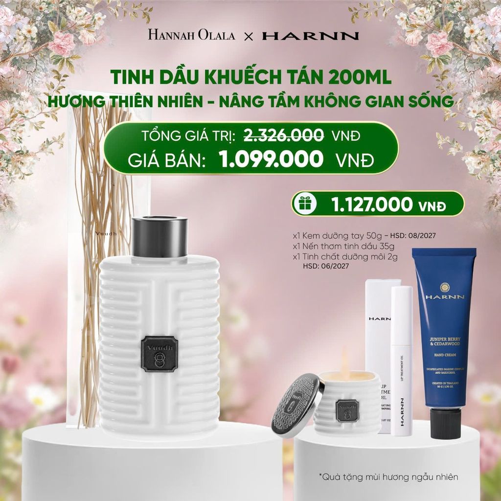  E1095_DEAL 10: [PRE-ORDER] TINH DẦU KHUẾCH TÁN 200ML HƯƠNG THIÊN NHIÊN - NÂNG TẦM KHÔNG GIAN SỐNG [GIAO HÀNG TỪ NGÀY 15/03] 