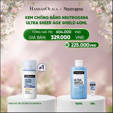  E631_DEAL 7: KEM CHỐNG NẮNG PHỔ RỘNG NGỪA THÂM SẠM NEUTROGENA ULTRA SHEER AGE SHIELD 40ML 