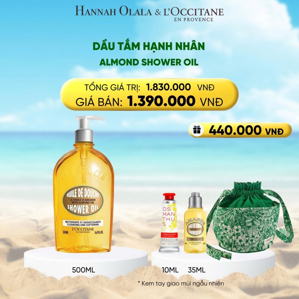  DEAL 2: DẦU TẮM HẠNH NHÂN L'OCCITANE 500ML 