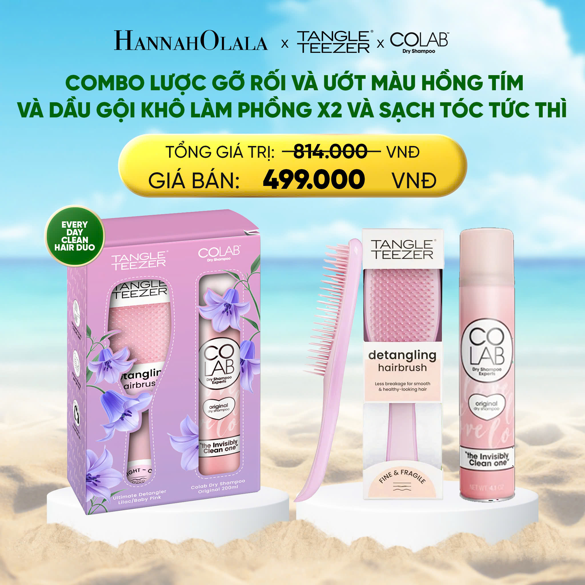 Bộ Sản Phẩm Tangle Teezer Everyday Clean Hair Duo