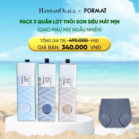  PACK 3 QUẦN LÓT THỎI SON SIÊU MÁT MỊN FORMAT 