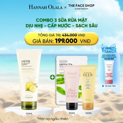  A287_DEAL 6: COMBO 3 SỮA RỬA MẶT DỊU NHẸ - CẤP NƯỚC - SẠCH SÂU 