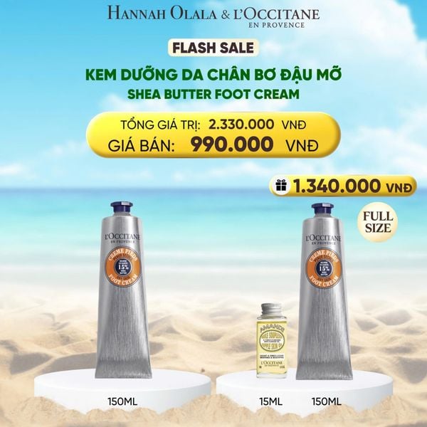  DEAL 11: MUA 1 TẶNG 1 KEM DƯỠNG DA CHÂN BƠ ĐẬU MỠ  L'OCCITANE 150ML 