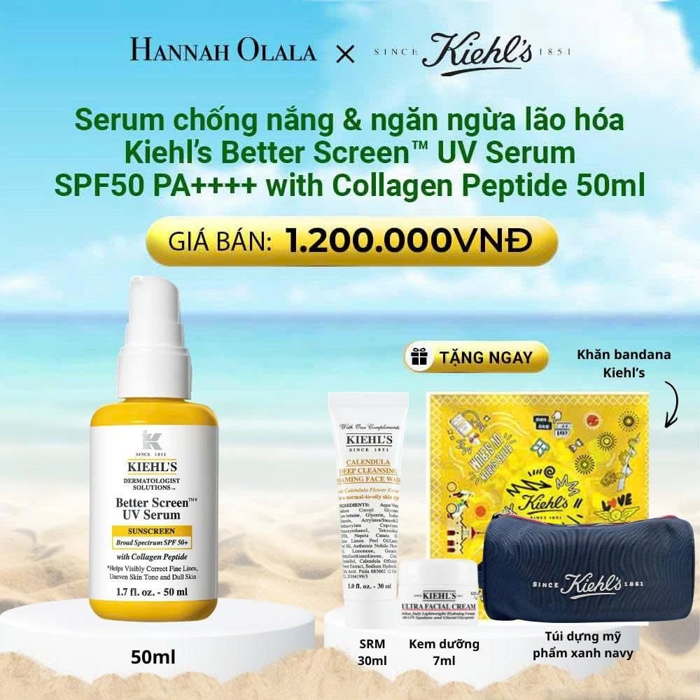  SERUM CHỐNG NẮNG & NGĂN NGỪA LÃO HÓA KIEHL'S BETTER SCREEN™ UV SERUM SPF50 PA++++ WITH COLLAGEN PEPTIDE 50ML 
