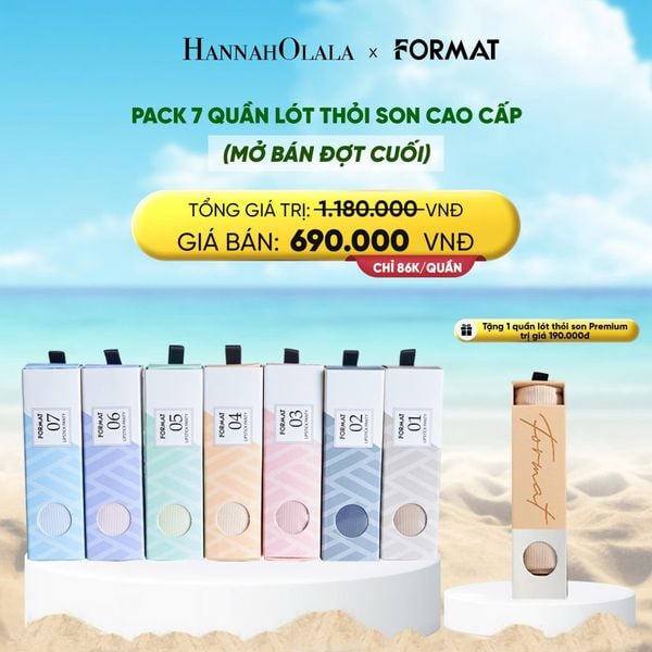  PACK 7 QUẦN LÓT THỎI SON SIÊU MÁT MỊN FORMAT 