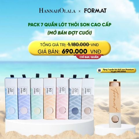  PACK 7 QUẦN LÓT THỎI SON SIÊU MÁT MỊN FORMAT 