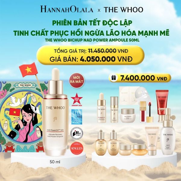  PHIÊN BẢN TẾT ĐỘC LẬP - BỘ TINH CHẤT TĂNG CƯỜNG NGỪA LÃO HÓA CHUYÊN SÂU THE WHOO BICHUP ULTIMATE RECOVERY NAD POWER AMPOULE 50ML SPECIAL SET 