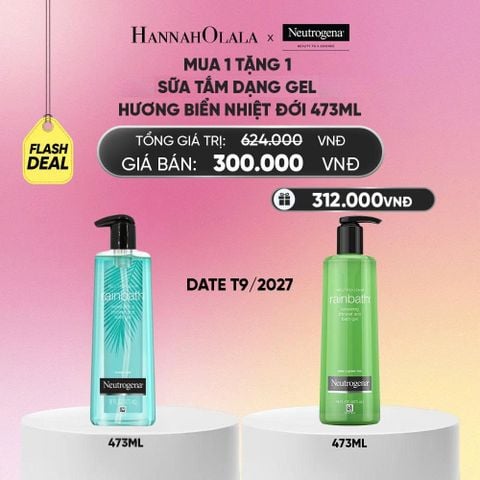  MUA 1 TẶNG 1 SỮA TẮM NEUTROGENA RAINBATH REPLENISHING SHOWER AND BATH GEL OCEAN MIST 473ML (HSD: 08/09/2027)_A923 