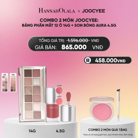  COMBO 2: BẢNG PHẤN MẮT 12 Ô + SON BÓNG AURA - A3502 