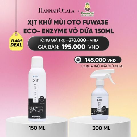  XỊT KHỬ MÙI OTO FUWA3E ECO- ENZYME VỎ DỨA 150ML - DEAL 16 A3100 