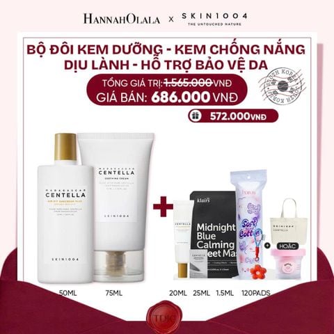  COMBO 01 PCS SKIN1004 KEM DƯỠNG MADAGASCAR CENTELLA SOOTHING CREAM 75ML +01 PCS SKIN1004 KEM CHỐNG NẮNG MADAGASCAR CENTELLA AIR-FIT SUNCREAM PLUS 50ML_M16 