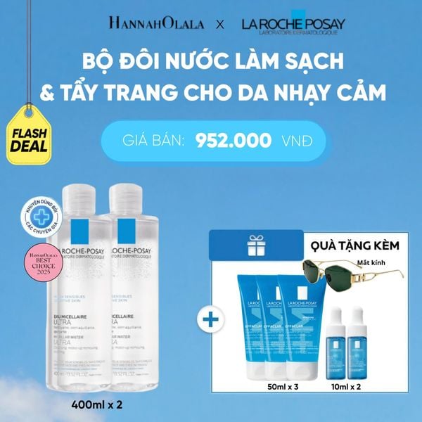 BỘ ĐÔI NƯỚC TẨY TRANG CHO DA NHẠY CẢM MICELLAR SENSITIVE SKIN 400ML DEAL 19_2: - B20 