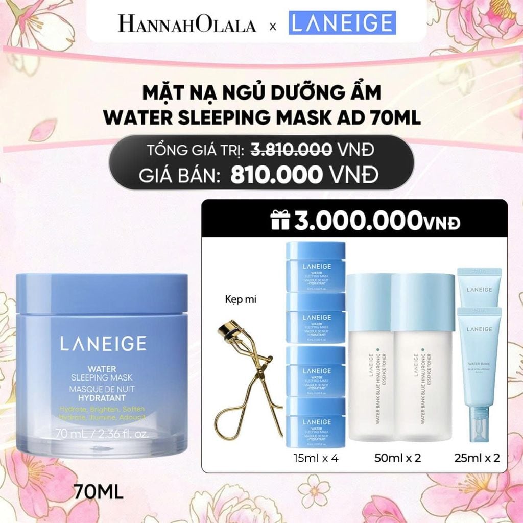  [PHIÊN BẢN CẢI TIẾN] MẶT NẠ NGỦ DƯỠNG ẨM LANEIGE WATER SLEEPING MASK AD 70ML 