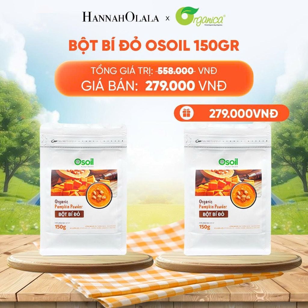  BỘT BÍ ĐỎ OSOIL 150GR - DEAL 13 