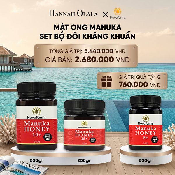  MẬT ONG MANUKA NOVAFARM – SET BỘ ĐÔI KHÁNG KHUẨN_ D589 