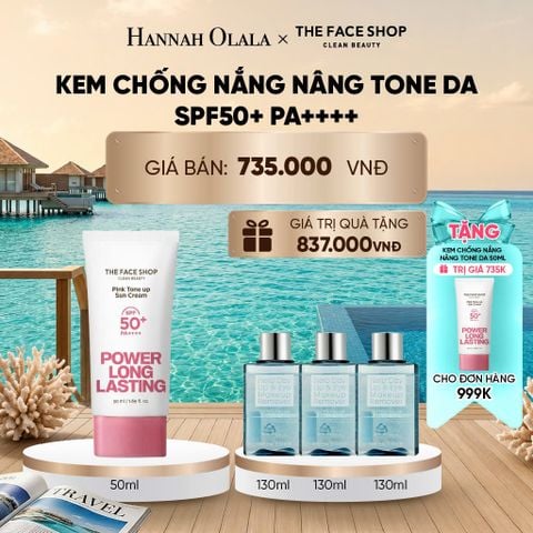  KEM CHỐNG NẮNG NÂNG TONE DA POWER LONG LASTING PINK TONE UP SUN CREAM SPF50+ PA++++ 50ML_ D380 