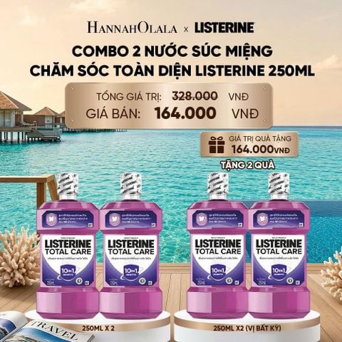  MUA 2 TẶNG 2 NƯỚC SÚC MIỆNG CHĂM SÓC TOÀN DIỆN LISTERINE TOTAL CARE 250ML_ D64 