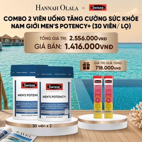  COMBO 2 VIÊN UỐNG TĂNG CƯỜNG SỨC KHỎE NAM GIỚI SWISSE ULTIBOOST MEN'S POTENCY+ (30 VIÊN)_ D1261 