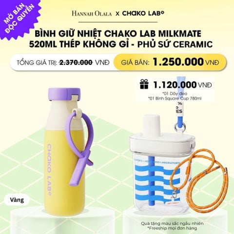  [FLASH DEAL] BÌNH GIỮ NHIỆT CHAKO LAB MILKMATE 520ML THÉP KHÔNG GỈ CAO CẤP _ DEAL 7 _ A69 