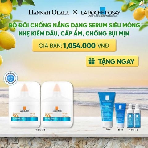  [MỚI] BỘ ĐÔI CHỐNG NẮNG DẠNG SERUM SIÊU MỎNG NHẸ KIỀM DẦU 16H CẤP ẨM 24H CHỐNG BỤI MỊN ANTHELIOS UVAIR SPF50+ 50ml DEAL 13: - A1321 