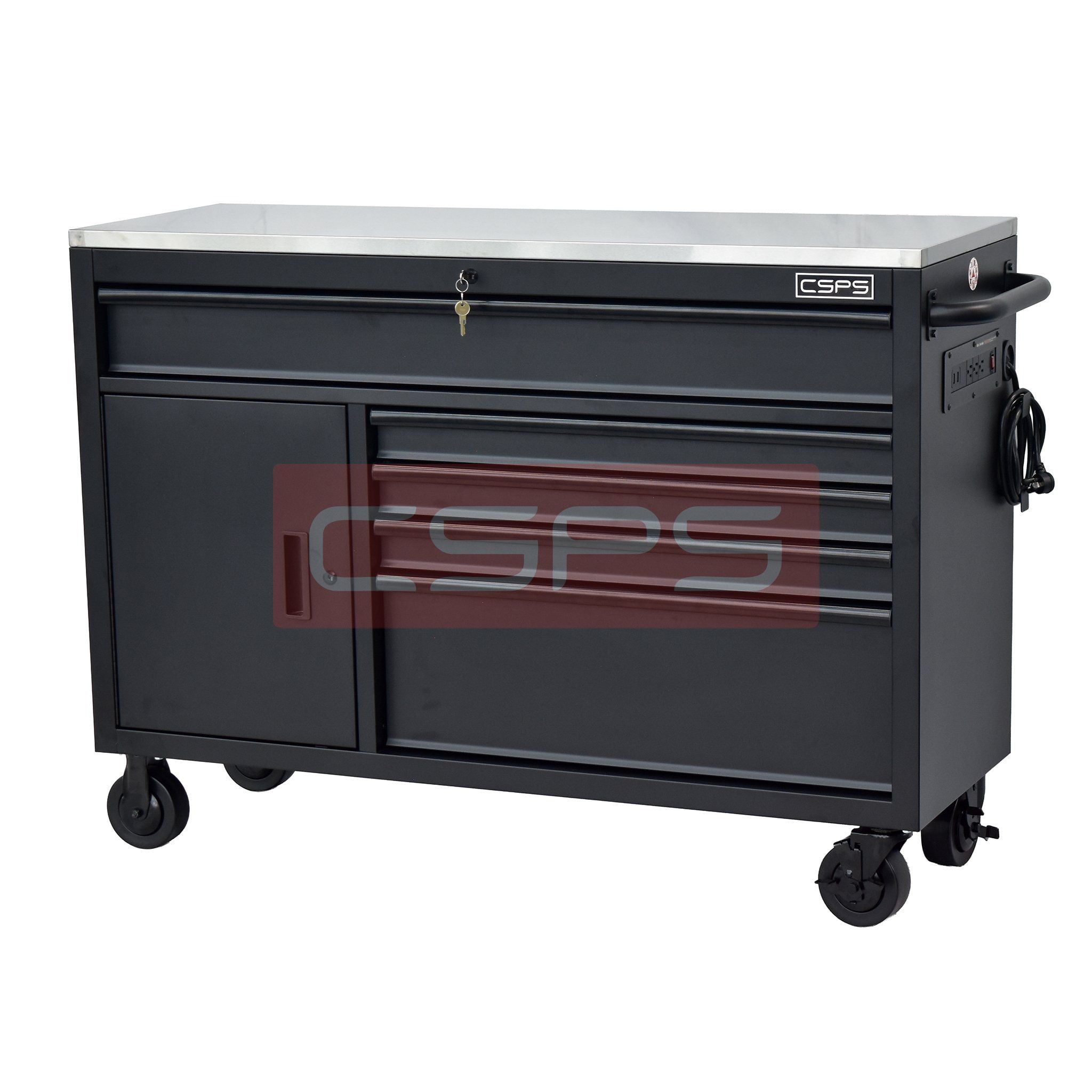  Tủ dụng cụ CSPS 132cm - 05 hộc kéo màu đen/trắng 