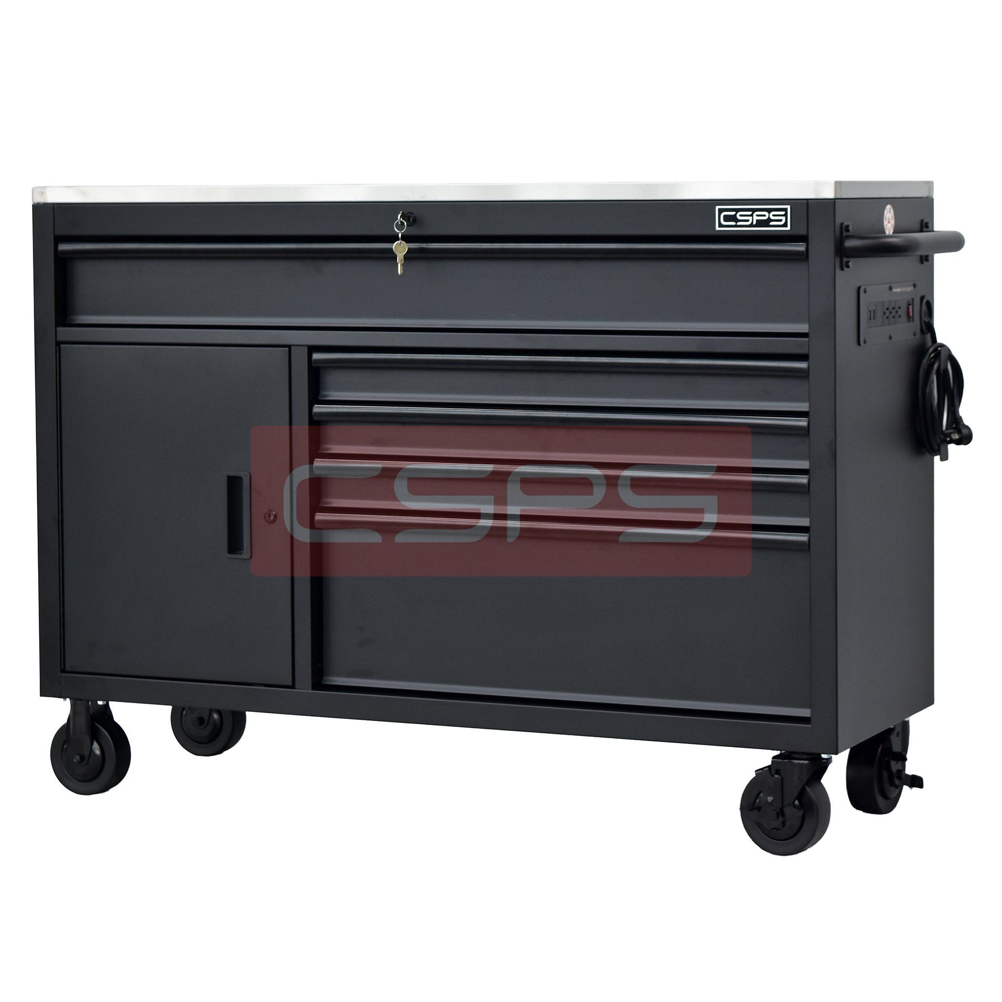  Tủ dụng cụ CSPS 132cm - 05 hộc kéo màu đen/trắng 