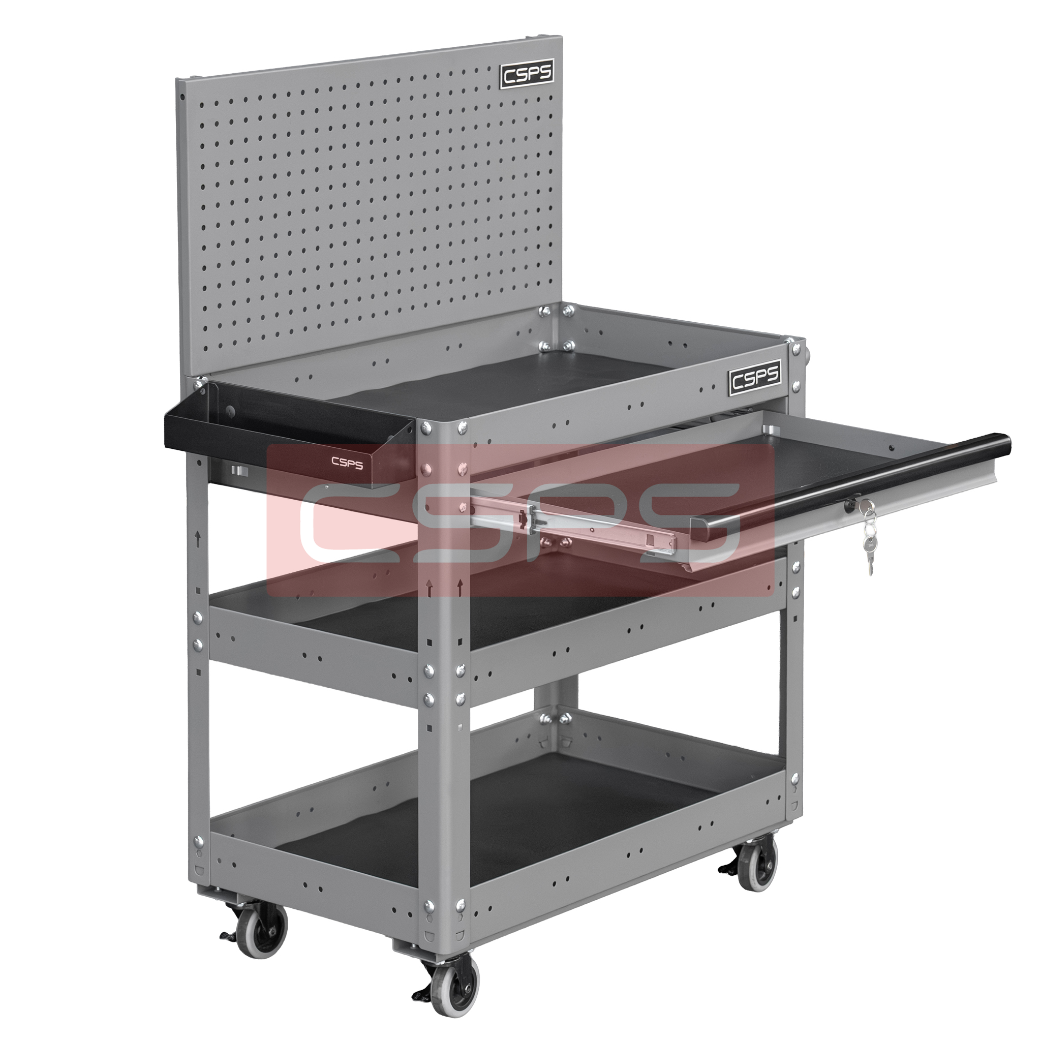  Vách lưới xe đẩy CSPS 03 ngăn - 71cm màu đen/đỏ/xám 