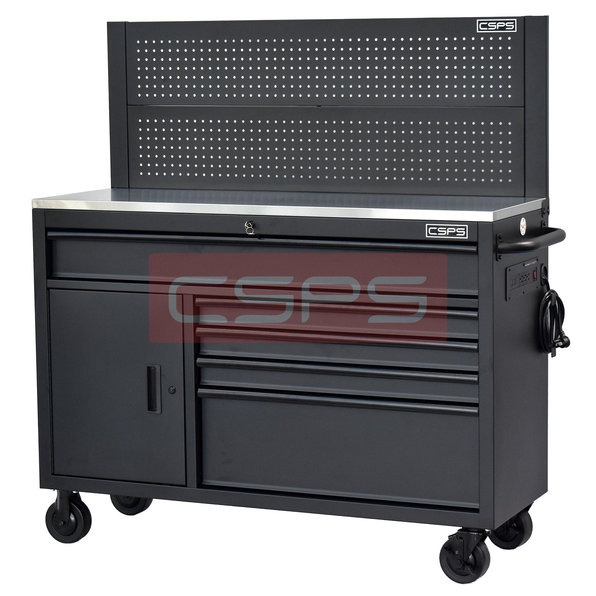  Tủ dụng cụ CSPS 132cm - 05 hộc kéo màu đen/trắng 