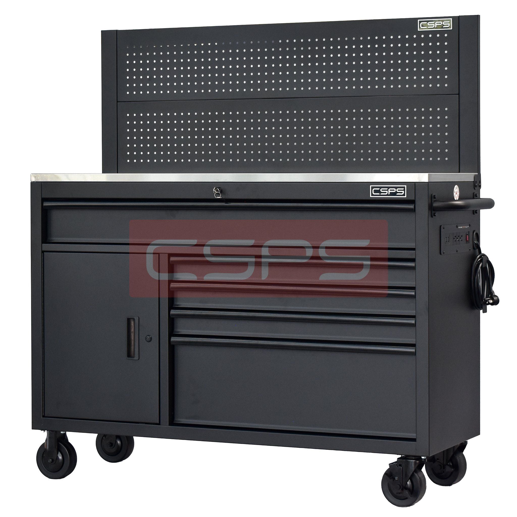  Tủ dụng cụ CSPS 132cm - 05 hộc kéo màu đen/trắng 