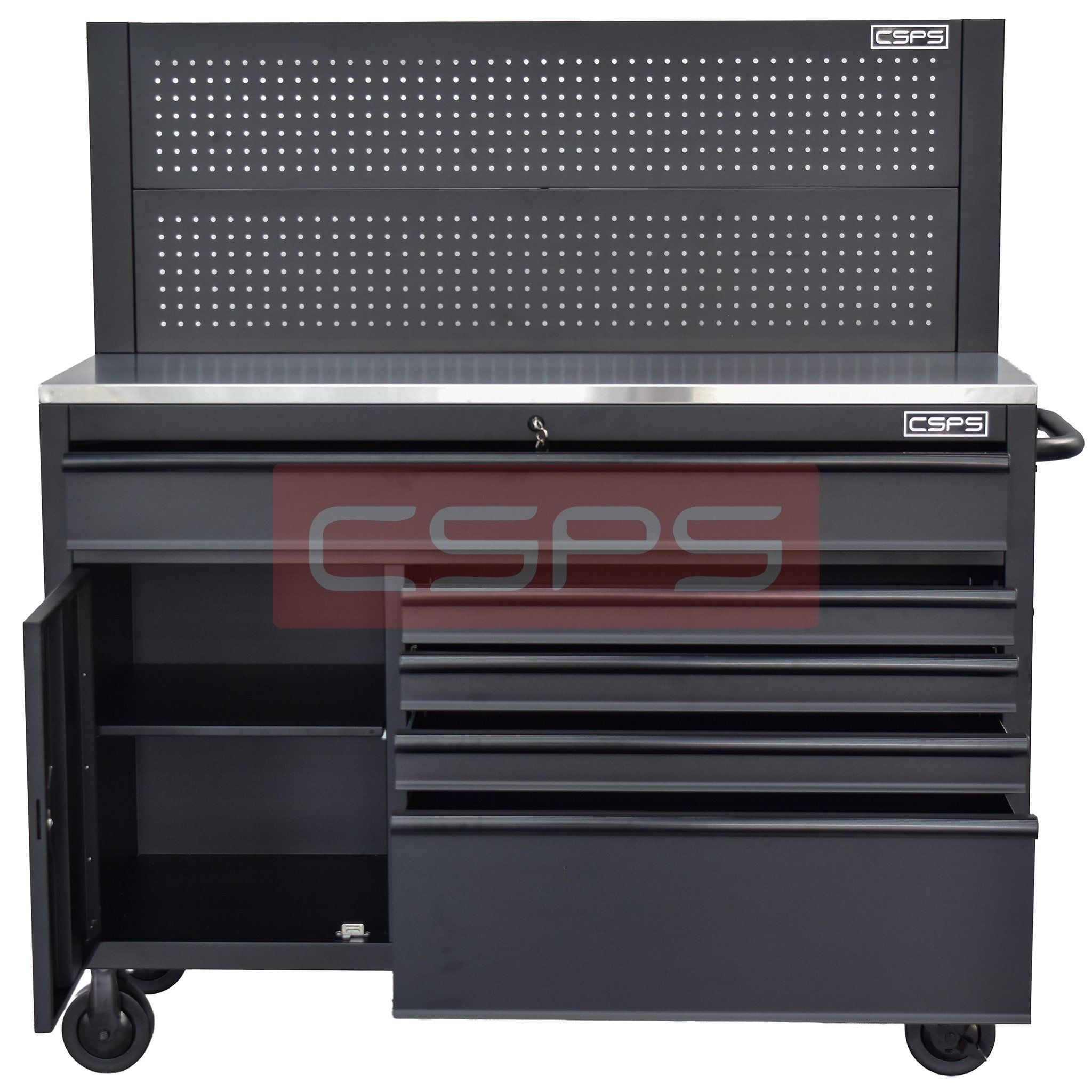  Tủ dụng cụ CSPS 132cm - 05 hộc kéo màu đen/trắng 