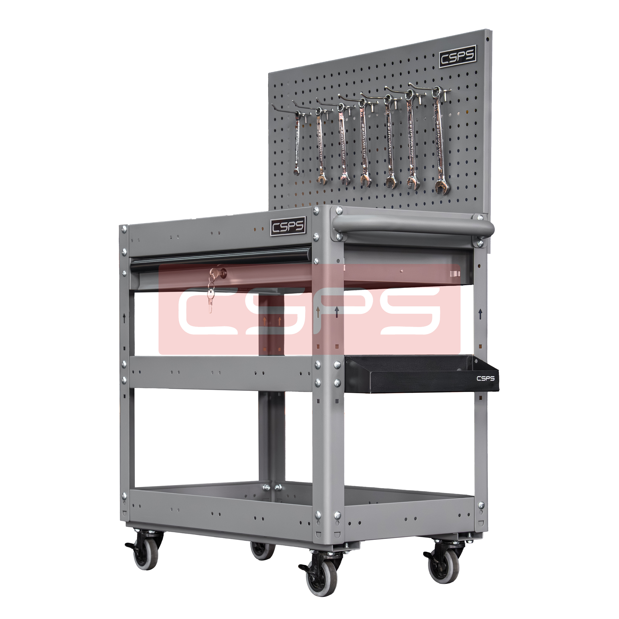  Vách lưới xe đẩy CSPS 03 ngăn - 71cm màu đen/đỏ/xám 