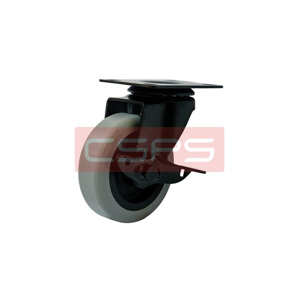  Bánh xe CSPS 51kg đế xoay khóa màu đen 