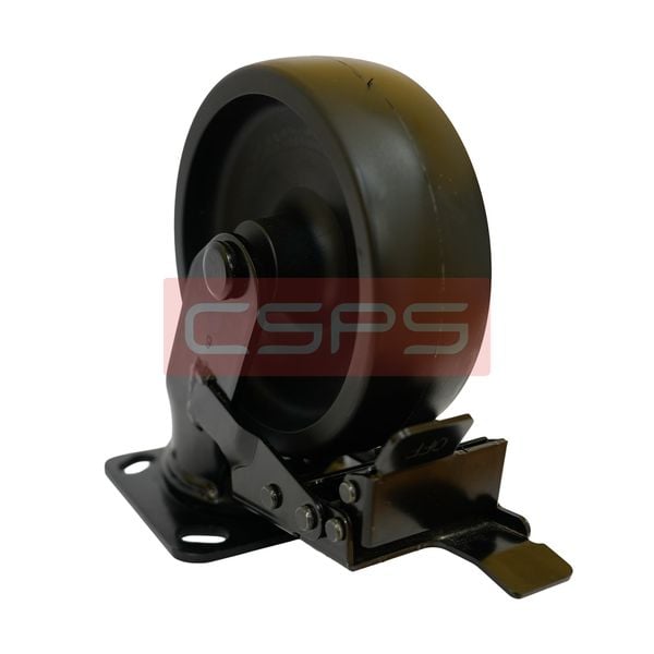  Bánh xe CSPS 300kg đế xoay khóa màu đen 