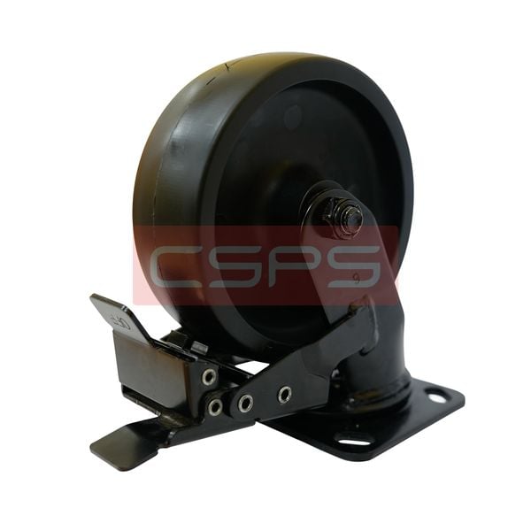 Bánh xe CSPS 300kg đế xoay khóa màu đen 