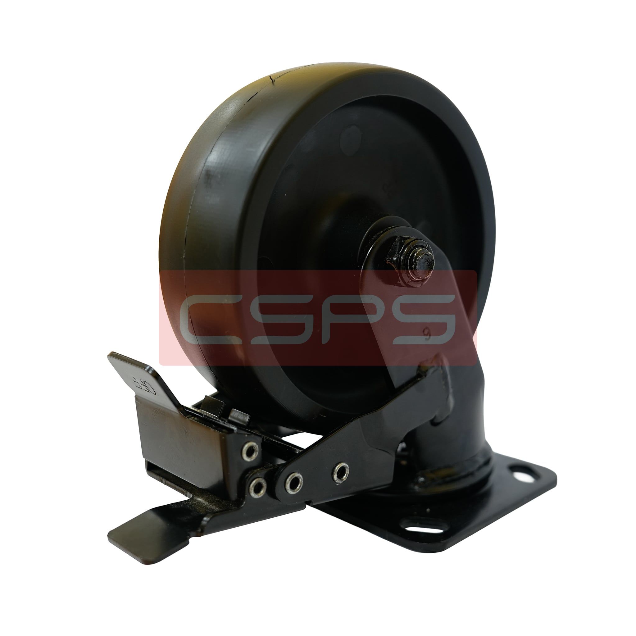  Bánh xe CSPS 300kg đế xoay khóa màu đen 