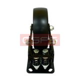  Bánh xe CSPS 350kg, lò xo giảm xóc, đế xoay không khóa màu đen 