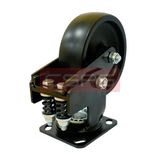  Bánh xe CSPS 350kg, lò xo giảm xóc, đế xoay không khóa màu đen 