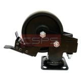  Bánh xe CSPS 350kg, lò xo giảm xóc, đế xoay khóa màu đen 