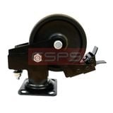  Bánh xe CSPS 350kg, lò xo giảm xóc, đế xoay khóa màu đen 