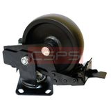  Bánh xe CSPS 350kg, lò xo giảm xóc, đế xoay khóa màu đen 