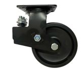  Bánh xe CSPS 350kg, lò xo giảm xóc, đế xoay không khóa màu đen 