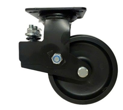  Bánh xe CSPS 350kg, lò xo giảm xóc, đế xoay không khóa màu đen 