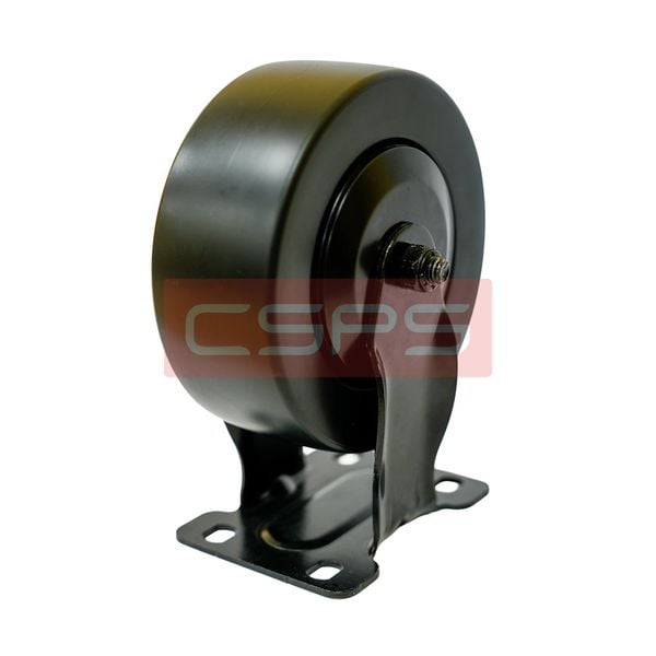 Bánh xe CSPS 227 kg D320031-BX màu đen, đế cố định, ảnh đại diện, nhìn rõ đế cố định