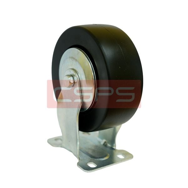 Bánh xe CSPS 227kg đế cố định mạ kẽm D320052-BX góc nghiêng trái
