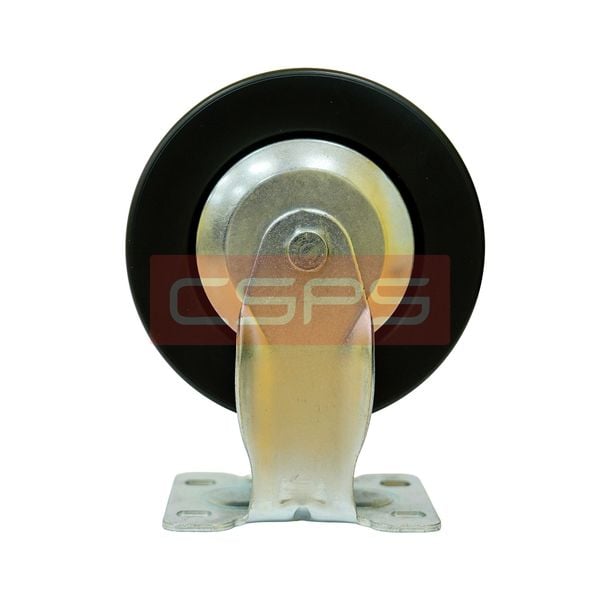 Bánh xe CSPS 227kg đế cố định mạ kẽm D320052-BX góc nghiêng trái