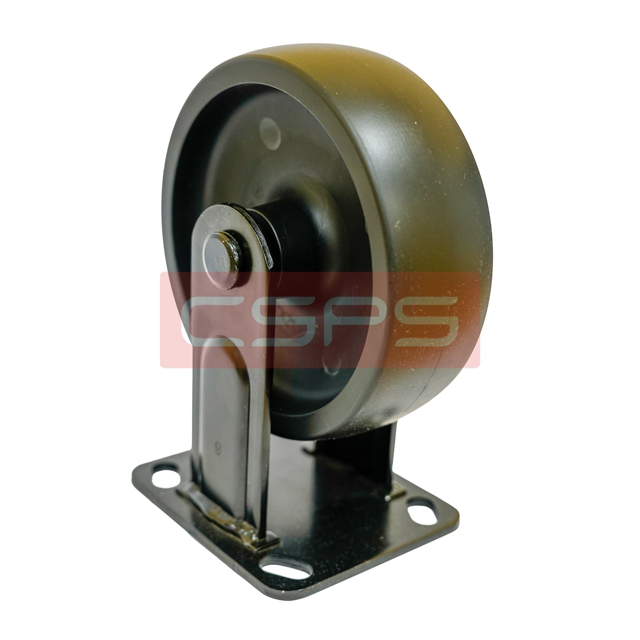 Bánh xe CSPS 300kg đế cố định màu đen: Nhìn nghiêng bên trái
