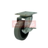 Bánh xe CSPS 51kg đế xoay khóa mạ kẽm: Toàn cảnh bánh xe nhìn nghiêng